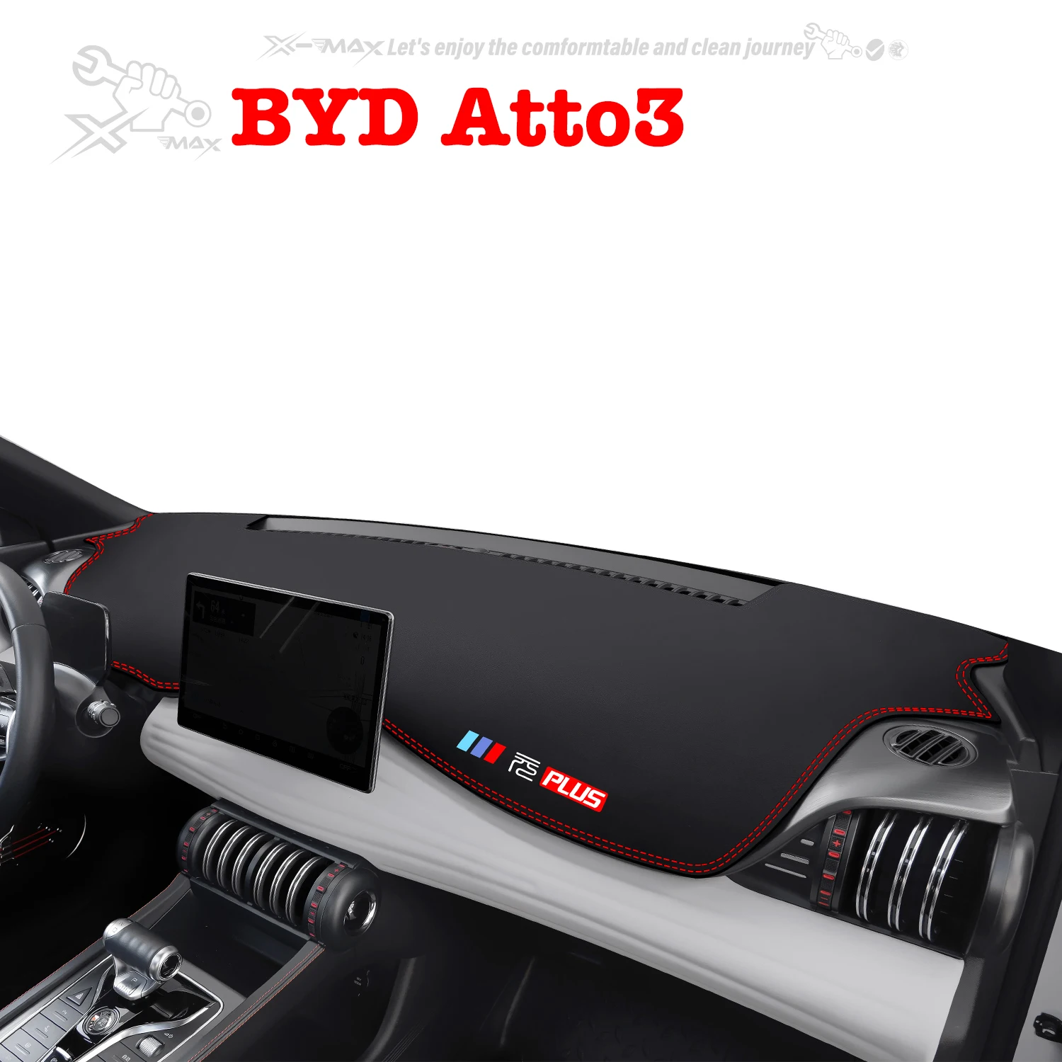 

Left-hand Drive Car Dashboard Mat For BYD Atto3 YUAN PLUS 2022-24 Light Blocking Pad Center Console Dash Mat Sunshield Protector