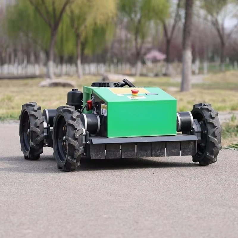 500w Remote Control Wheeled Flail Mower,Engine Lawn Mower,for Orchard Slope Roadside