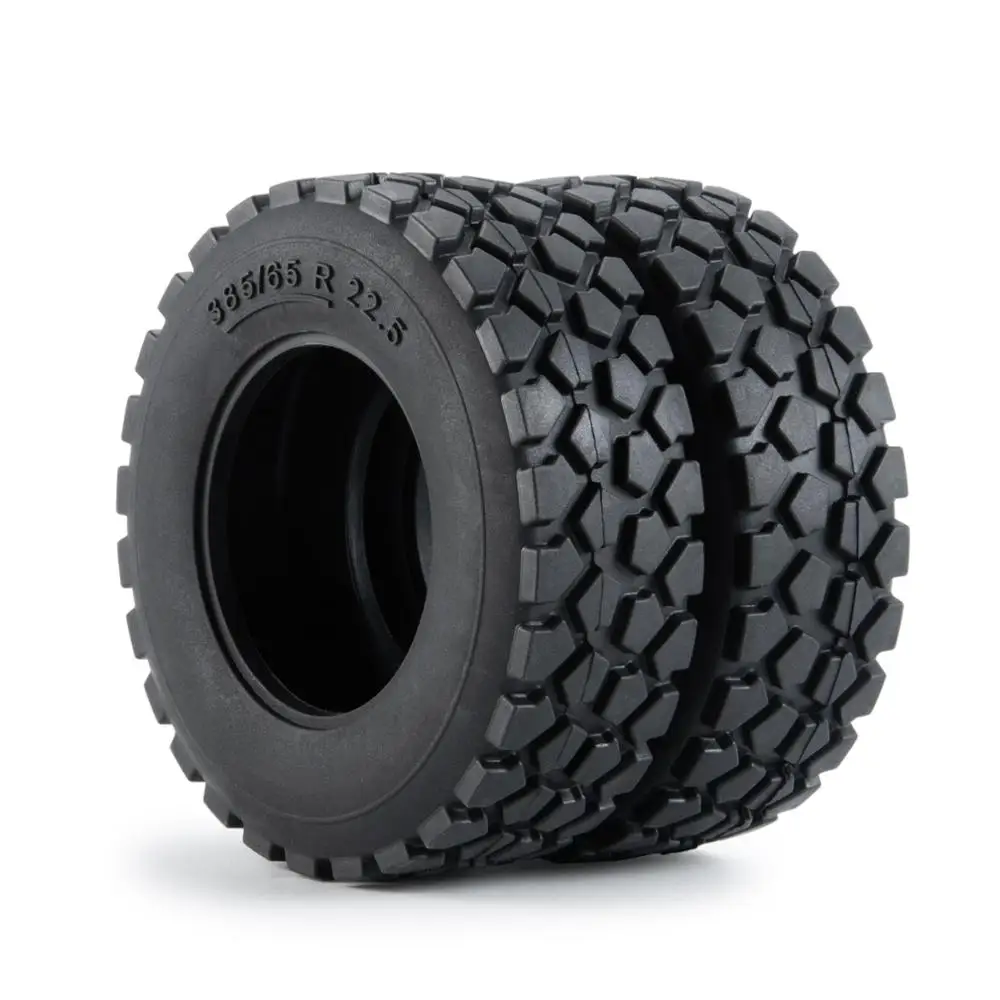 4Pcs Rubber All-Terrain Tyres Wheel Tires Thicken Widen 30mm for 1/14 Tamiya Tractor Truck RC Car