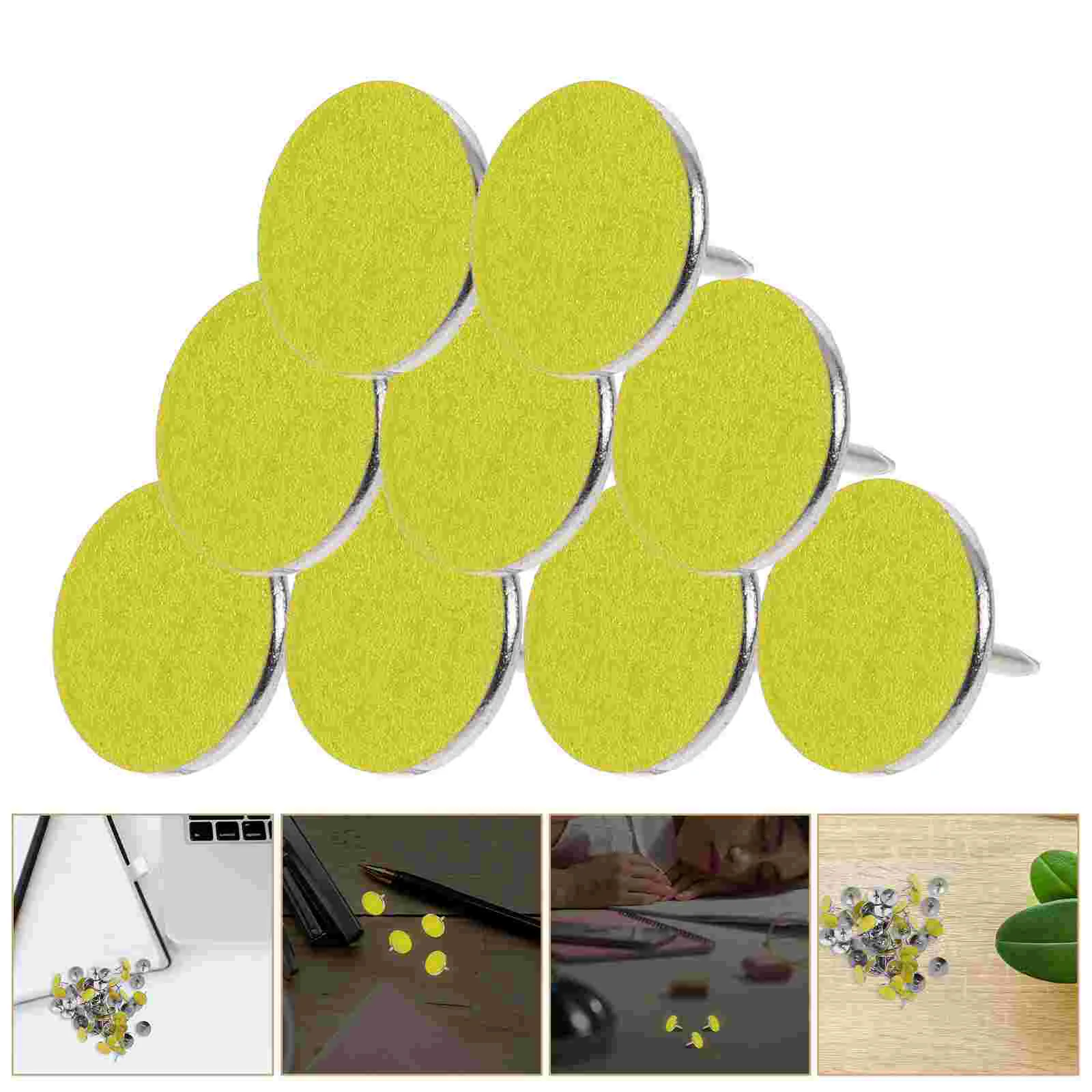 

50 Pcs Trailer Accessories Tent Reflective Pushpin Glow Thumb Tacks Reflector for Tree Camping Gear and Yellow Man Travel