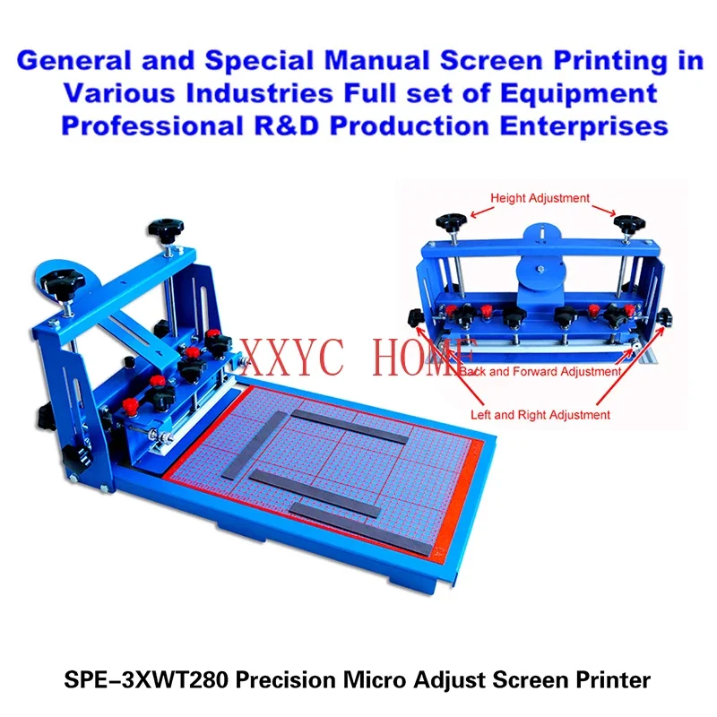 Precision fine-tuning fingerprint station SPE-3XWT280 screen printing screen printing machine hand printing table screen