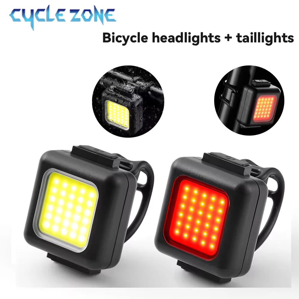 

Portable Bicycle LED Front Light Taillight Rechargeable Warnning Rear Light Multiple Mode Bike Light Easy to Install for Cycling