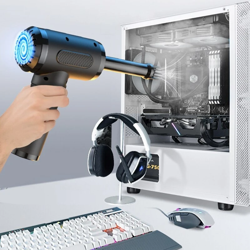 Przenośna dmuchawa do sprężonego odpylacz powietrza czyszcząca do komputera ładującego USB domowa dmuchawa środek czyszczący do samochodu potężne czyszczenie trwałe A