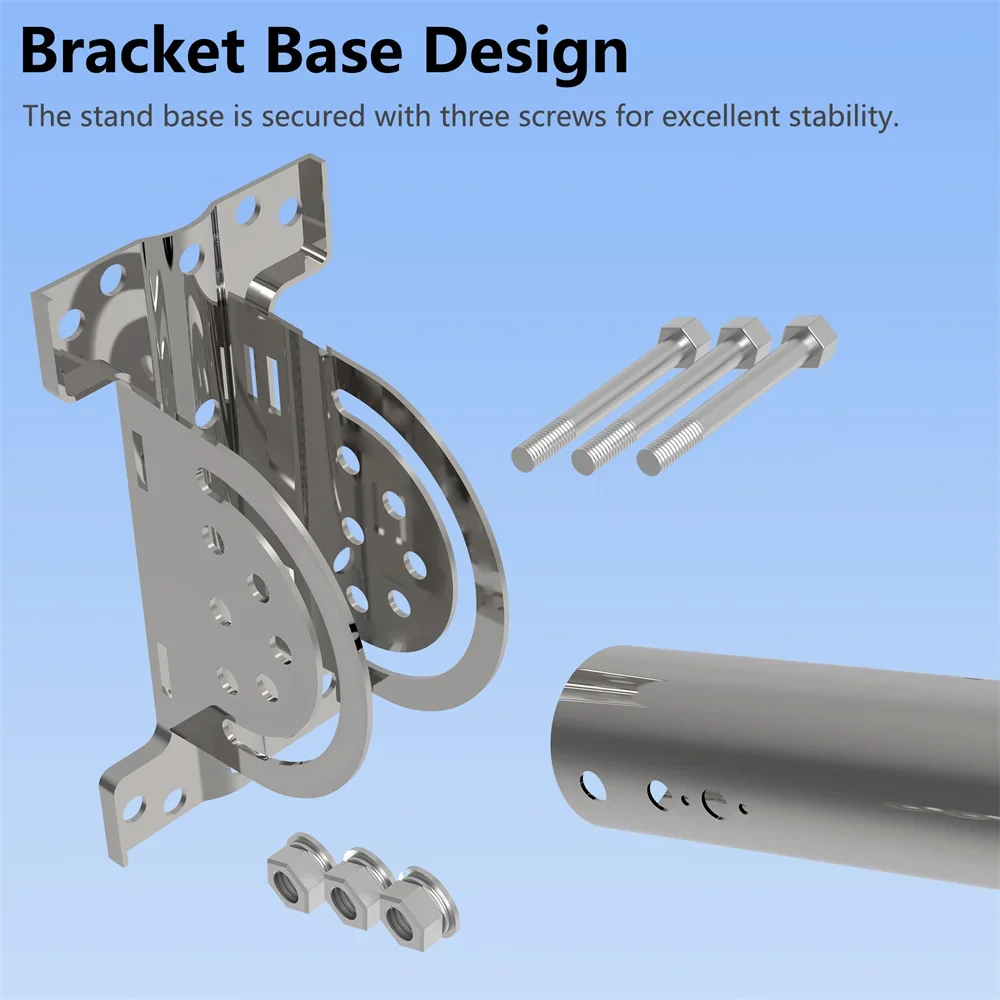 For Starlink V2 Adjustable Long-arm Antenna Bracket Stainless Steel Heavy Duty Pivot Installation Kit,For Roof and Wall Mounting