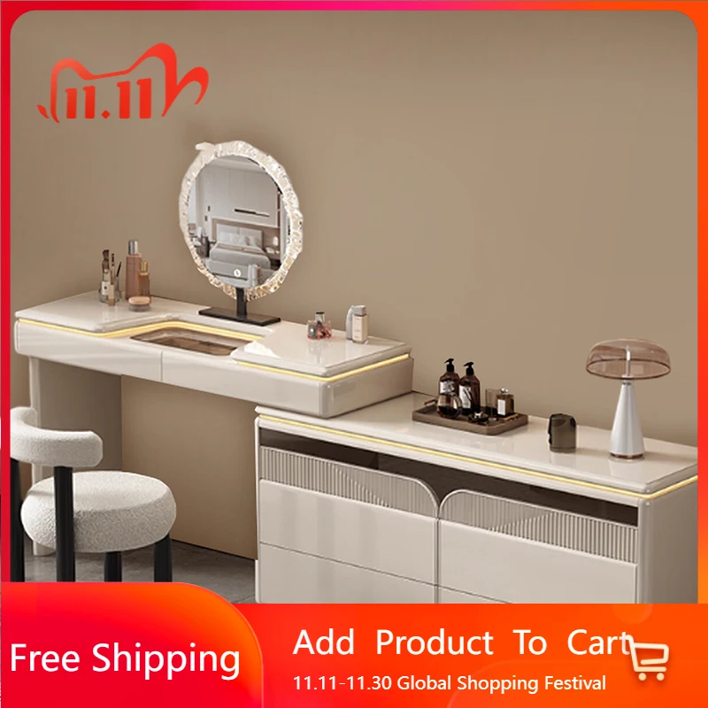 

Living Room Modern Dressing Table Cabinets Storage Makeup Cosmetics Dressing Table Chair Drawers Vestidores Trendy Furniture