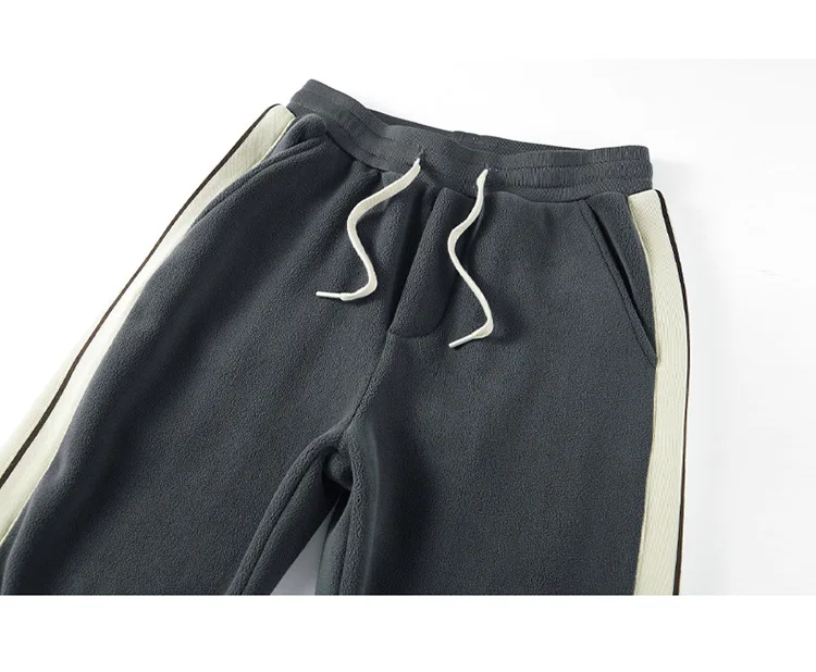 Winter Herren Woll-Hoodie-Hosen-Set, Plüsch Verdickter Warmer und Winddichter Sportanzug Herren Winter Plüsch-Hoodie Trainingsanzug 2-teiliges Set – Detail 26