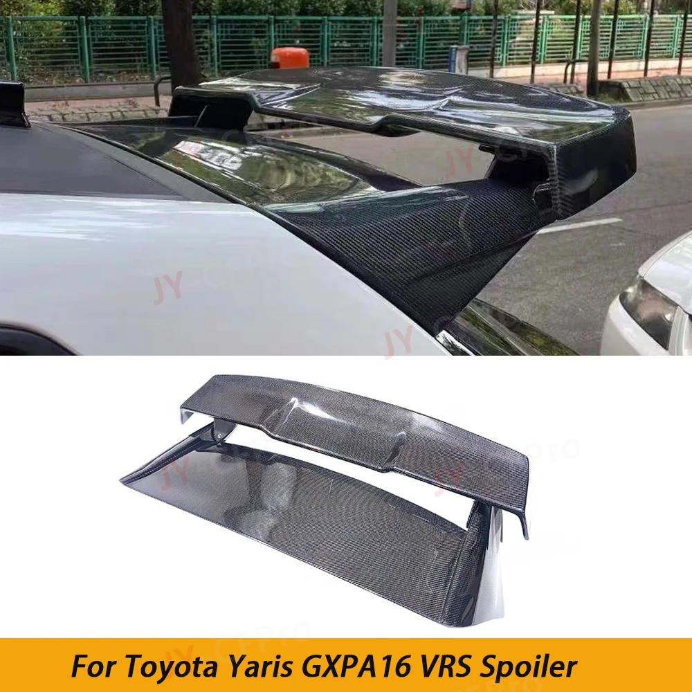 

For Toyota Yaris GR GXPA16 VR Spoiler 2020up Real Carbon Fiber Rear Spoiler Tail Box Cover Wing Tuning VR Style FRP Unpainted