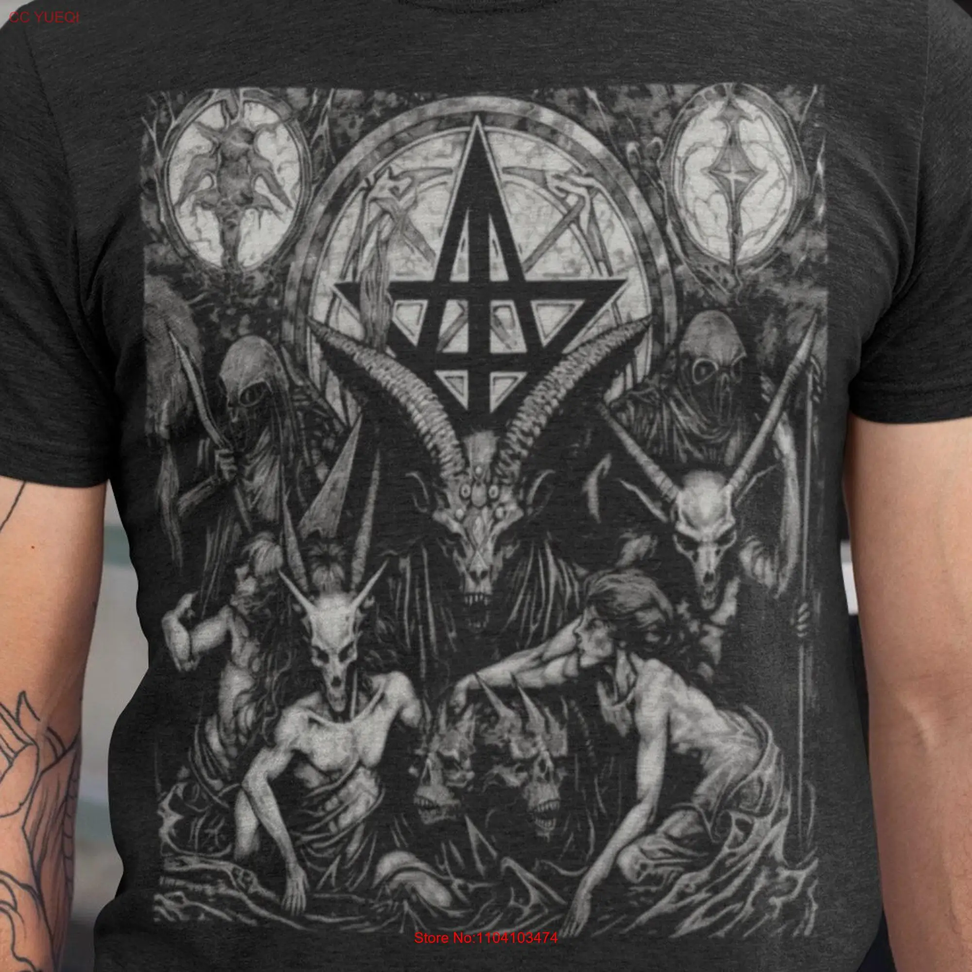 Belial T Shirt Beelzebub Satanic Cult long or short sleeves