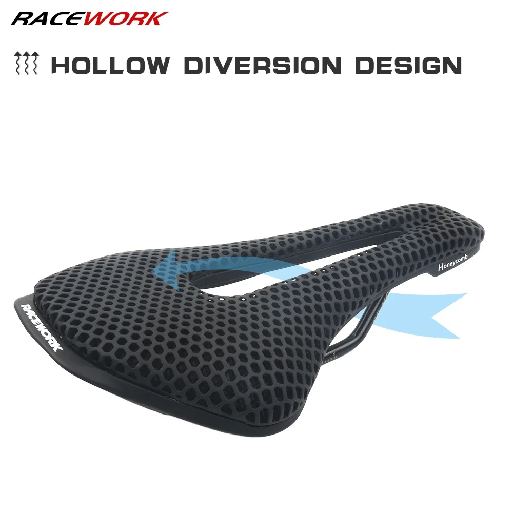 

Велосипедное седло из углеродного волокна с 3D принтом, супер мягкая подушка, жидкая смола, сотовое MTB, дорожное триатлоновое велосипедное сиденье, гоночное велосипедное сиденье