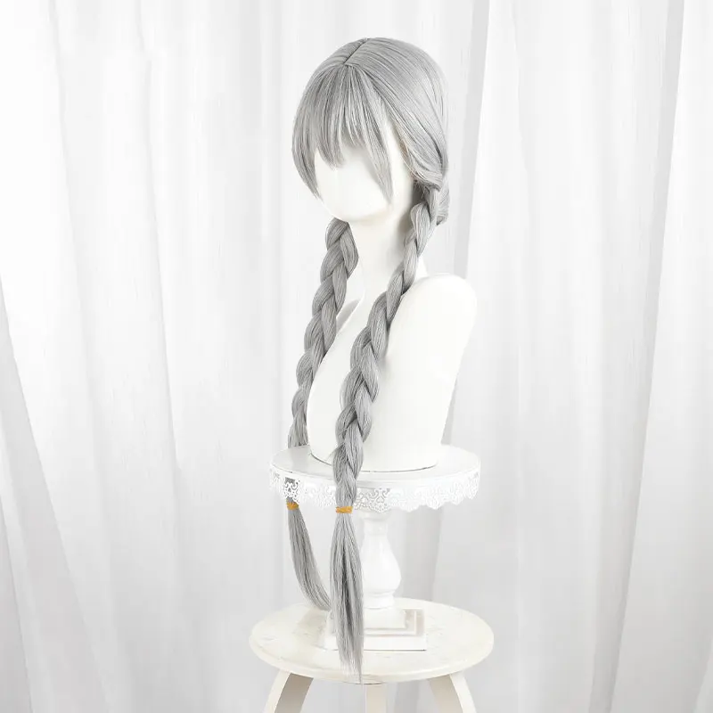 애니메이션 동물원 경찰관 주디 홉스 코스프레 가발 회색 머리 긴 머리띠 동물 토끼 귀 머리띠 여성용 할로윈 파티