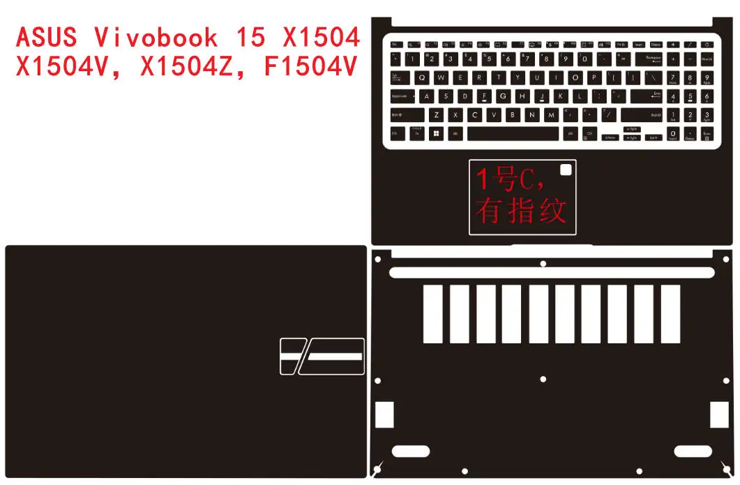 For ASUS Vivobook Go 15 E1504G E1504F Vivobook 15 X1504V X1504Z F1504V Pre Cut Laptop Vinyl Decal Cover Sticker Skin Protector
