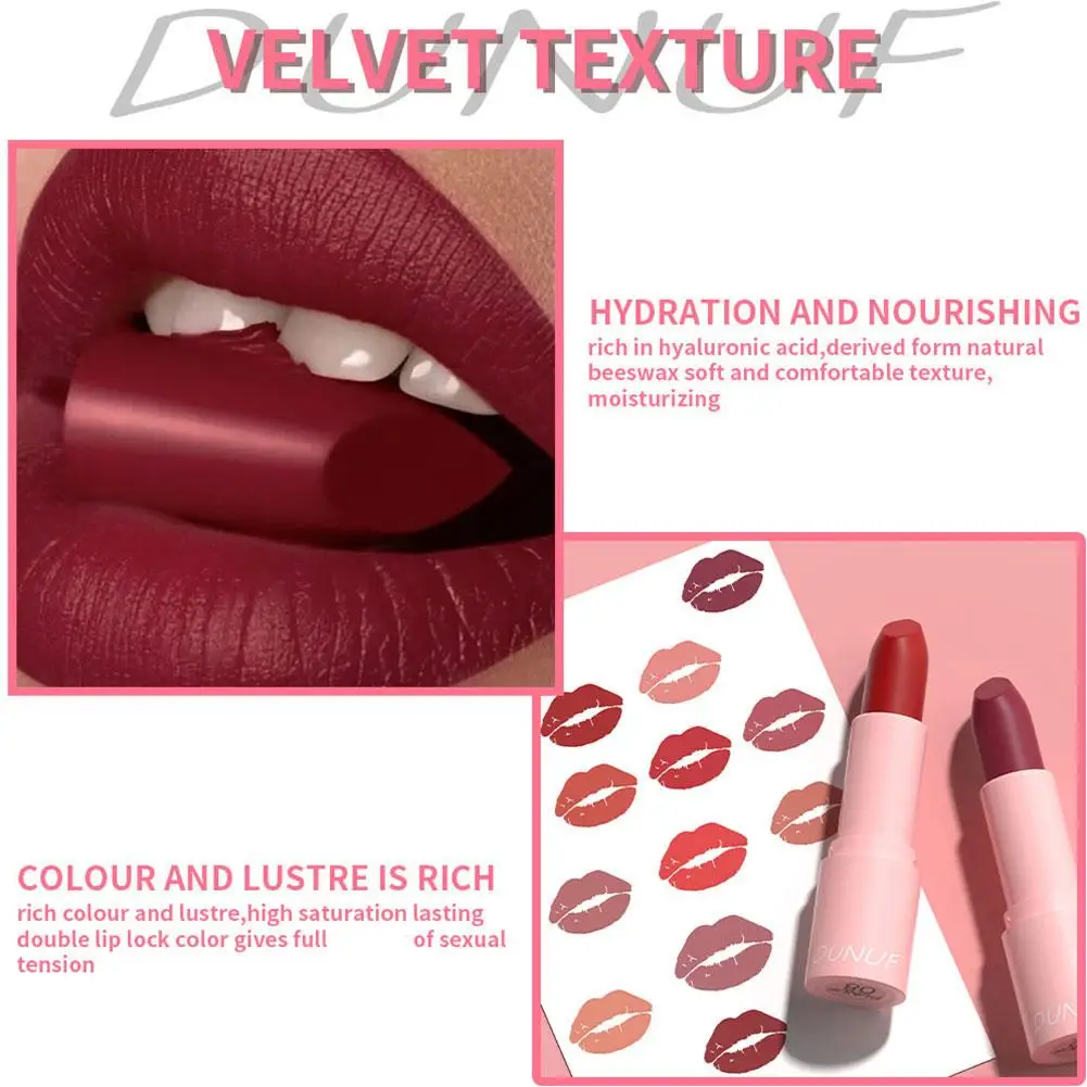 12 Color Matte Lipstick Designed Specifically For Women With Various Skin Tones Matte Finish Long-lasting Lip Gloss Cosmeti L7b1