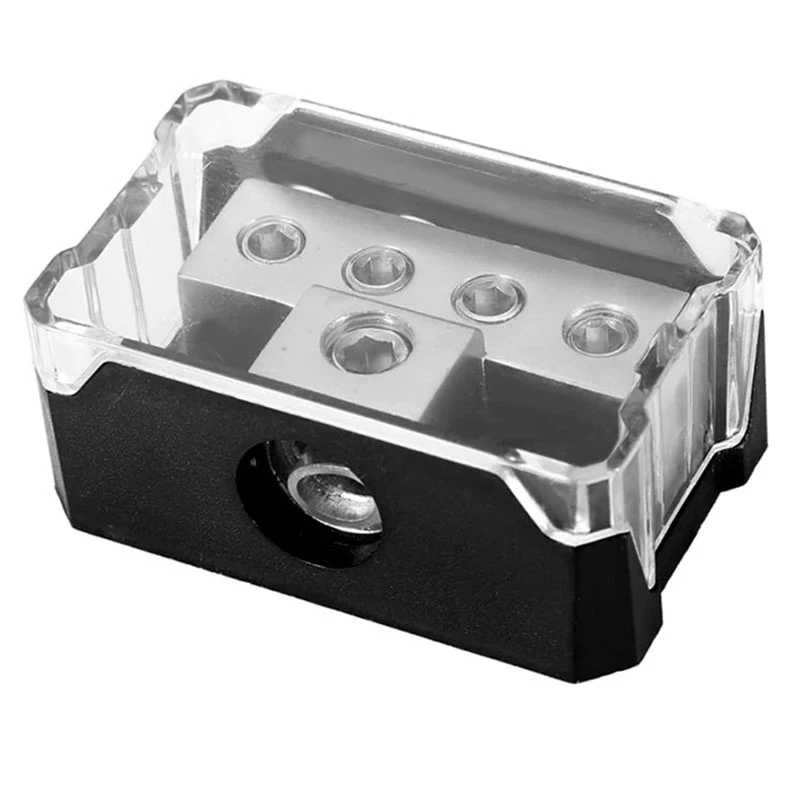 Auto Junction Box for Car Audio Stereo Amplifier 4GA Out Distribution Blocks Multi-functional 4 Way Ground Box