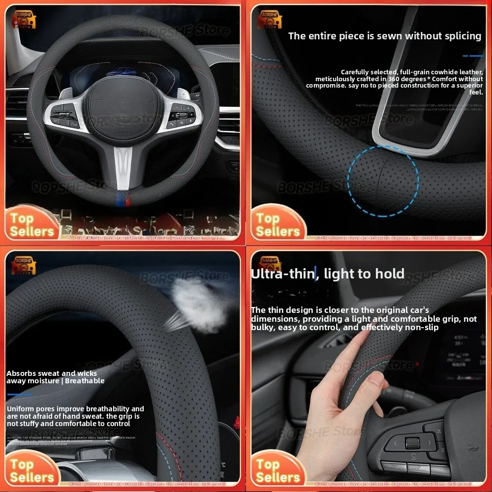 

2026 Universal Car Steering Wheel Cover for BMW X5 X5L 2019 2021 2022 X6 Suitable for Winter Use Soft Interior Accessory