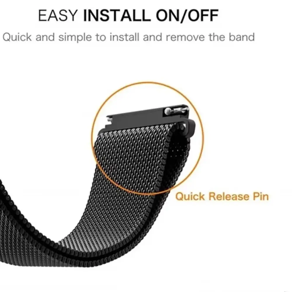 22 mm Milanaise-Loop-Band für CMF Watch Pro 3, Metall-Magnetarmband für CMF von Nothing Watch Pro 2 Stianless Steel Correa – Detail 2