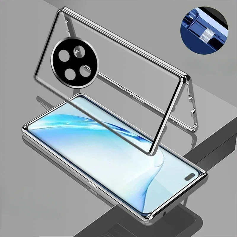 Double-sided Glass Phone Case for Vivo Y300 Pro Magnetic Anti Peeping Case 360° Full Protection For Vivo Y300Pro Cover image 5