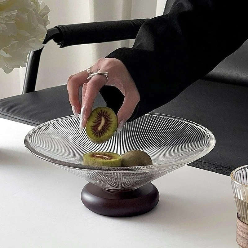 

Современная тарелка с фруктами, большая емкость, стеклянные миски, роскошная гостиная, журнальный столик, миска для хранения, простая тарелка для хранения закусок в ресторане