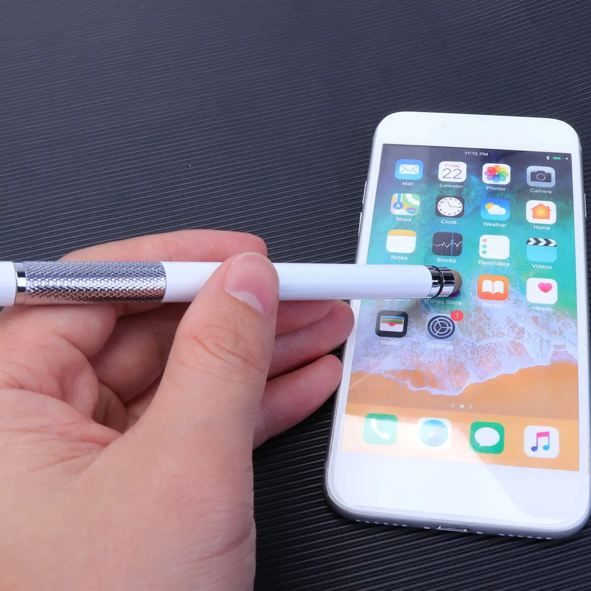 

Capacitive Stylus Premium Metal Dual End Disc For Phone Tablet Screen Writing Drawing Notetaking Lightweight