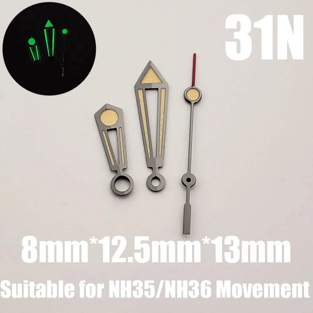 عقارب الساعة المضيئة باللون الأخضر، NH35، NH36، 72، 70، 4R، 7S، 27N-32N، ملحقات الساعة