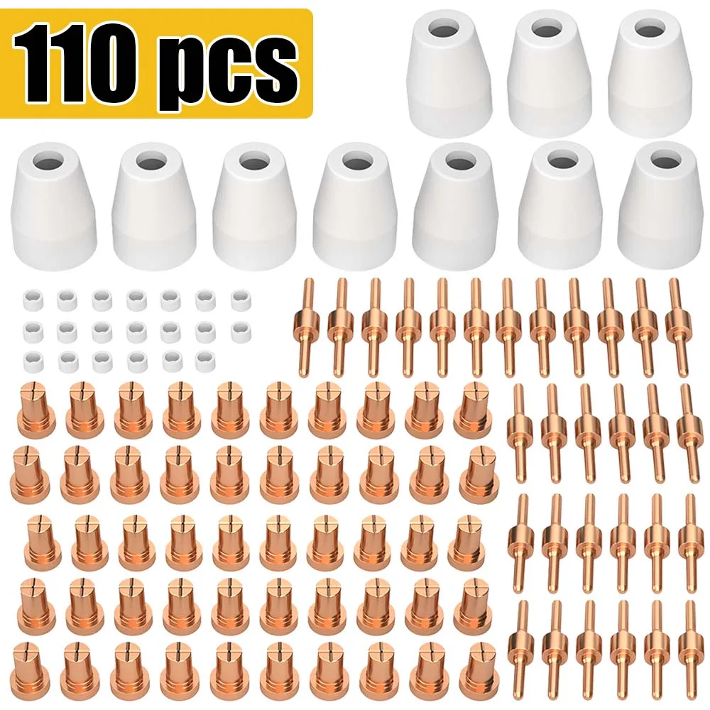 Uitgebreid PT-31 mondstuk CUT40 nikkel plasmasnijmondstuk snijmachine elektrode cup plating verbruiksartikelen combinatieset