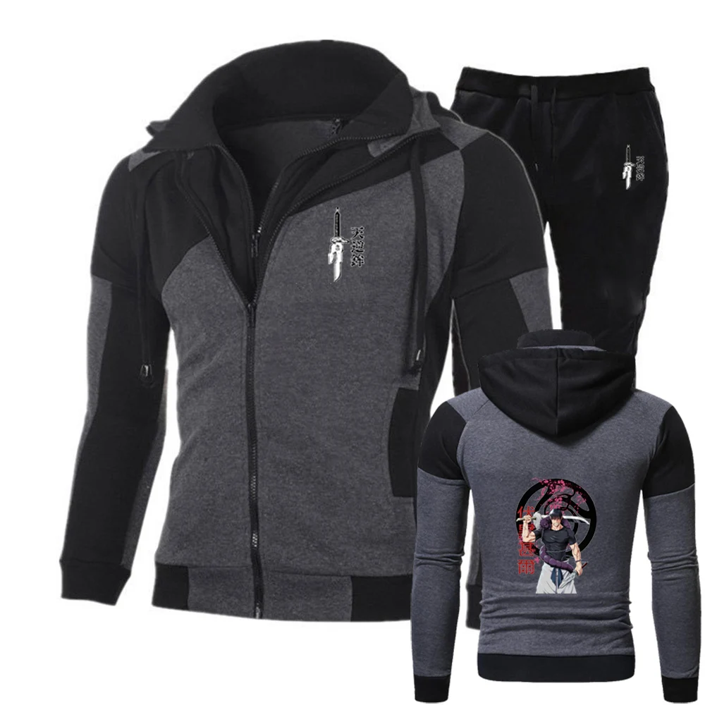 

Fushiguro Toji Jujutsu Kaisen Classic And Generous High End Luxury Hooded Zipper Pocket Hoodies Sports Long Pants Suits