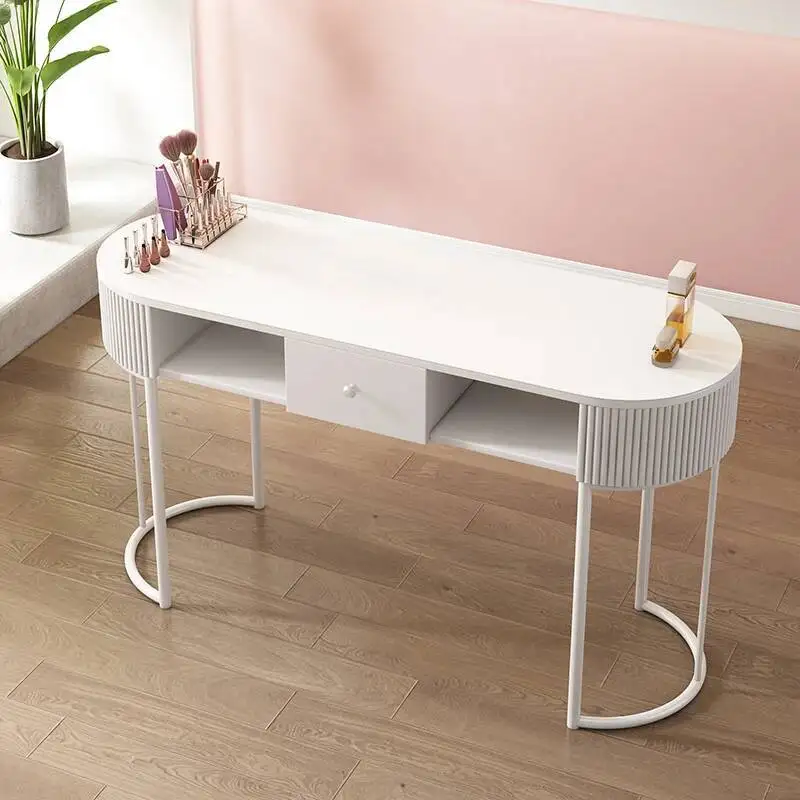 

Exquisite Table Manicure Professional Nailtech Manicurist Modern Table Vanity Receptionist Schminktisch Nail Furniture CY50NT