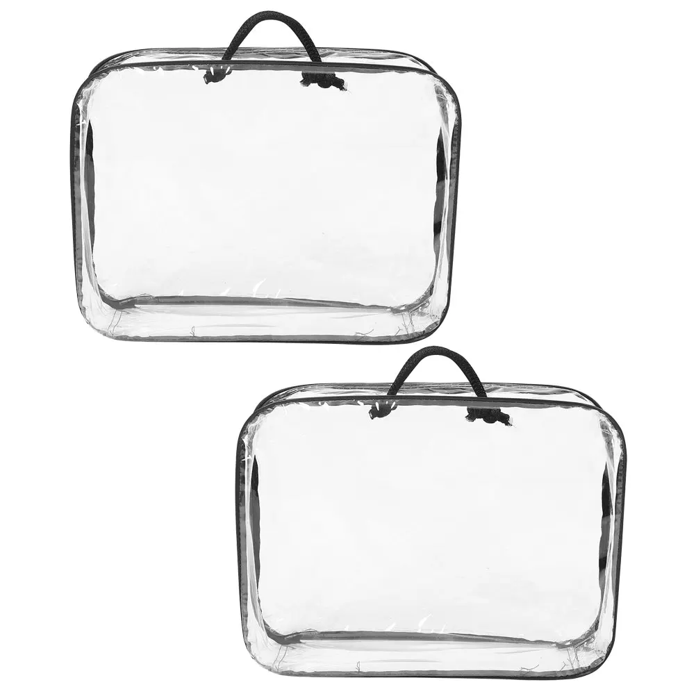 

Heavy Duty Large Storage Bag Clear Zippered with Handles Bedding Blanket Quilt Clothes Moving Duffle Bag for Dormitory House