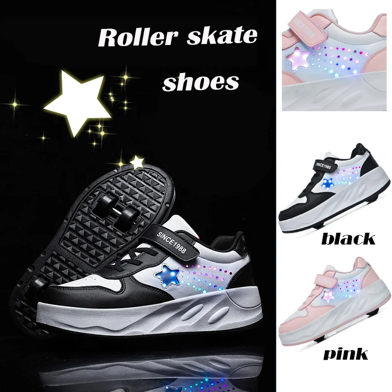 

Trend Students Star Roller Skating Shoes Children's Birthday Gift for Boys and Girls' Party Heelys Shoes Christmas Holiday Gift