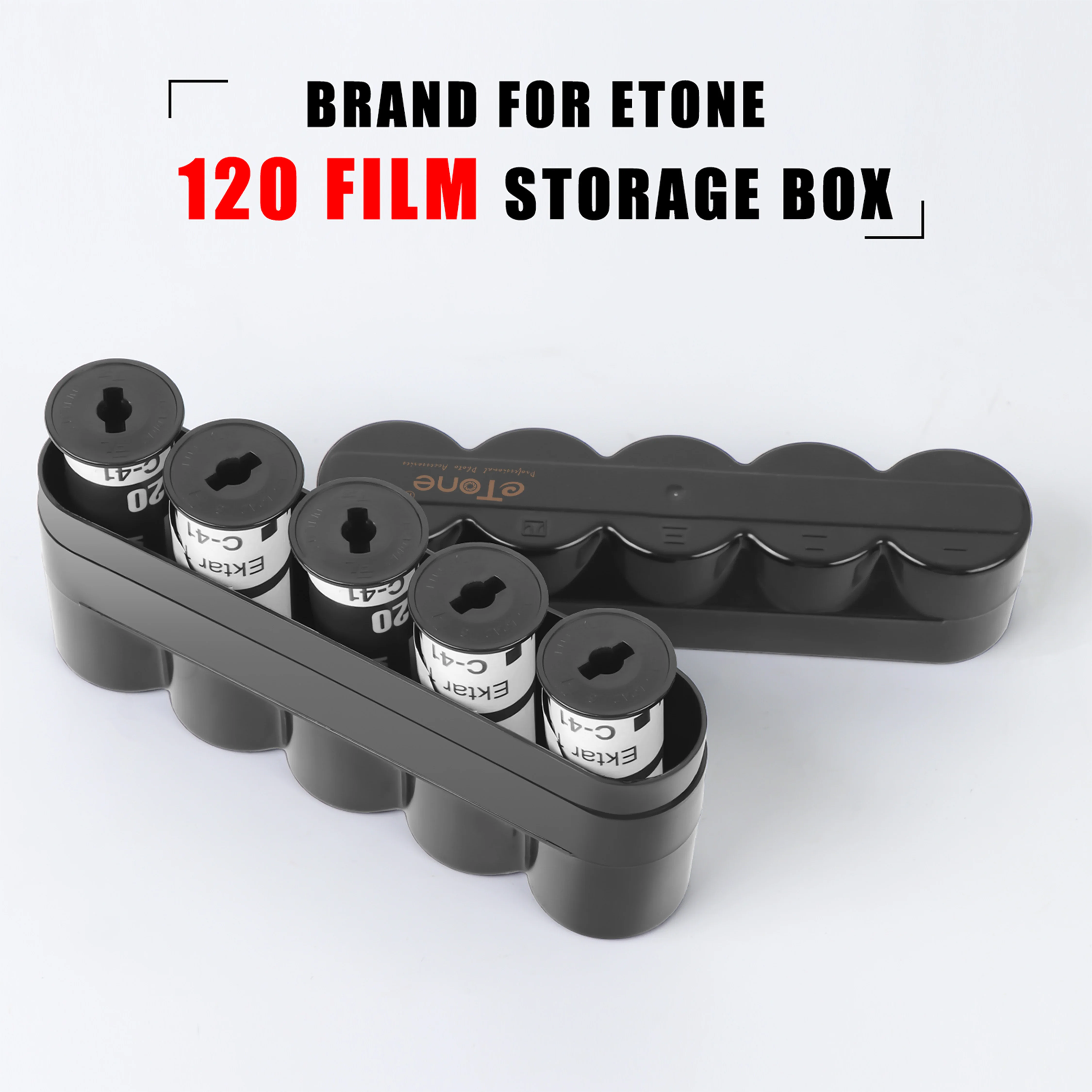 New eTone 120 Film Container Canister Hard Case Lightproof Moisture Storage Box Support 5 Rolls 120 Medium Format Film