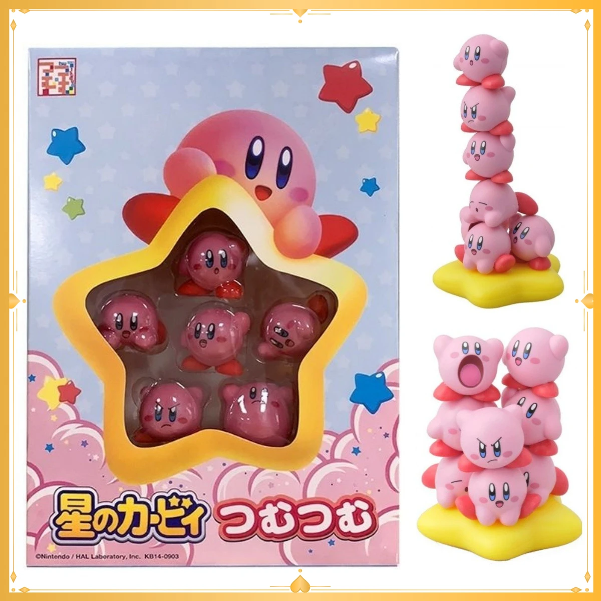 

10Pcs Kirby Anime Peripherals Stacking Musician Set Mini PVC Figure Doll Model Office Desktop Decor 3-4cm