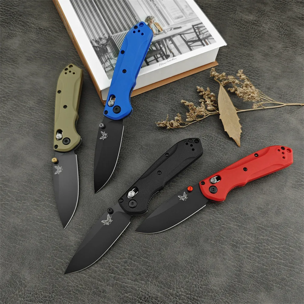 BM 565 Folding Pocket Knife D2 Blade Nylon Fiber Handle High Quality Outdoor EDC Survival Camping Hiking Hunting Tools Gift