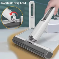 Portable Mini Mop with Squeezer Household Portable Cleaning Mop 360 Degrees for Desk Window for Bathroom Car Window Glass Cleani