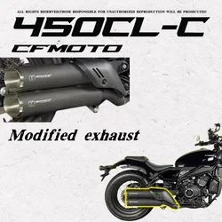 Customized Retro Motorcycle Exhaust  Pipe Right Side Double Tube With Stainless Steel Material for CFMOTO CLC-450 Criuse