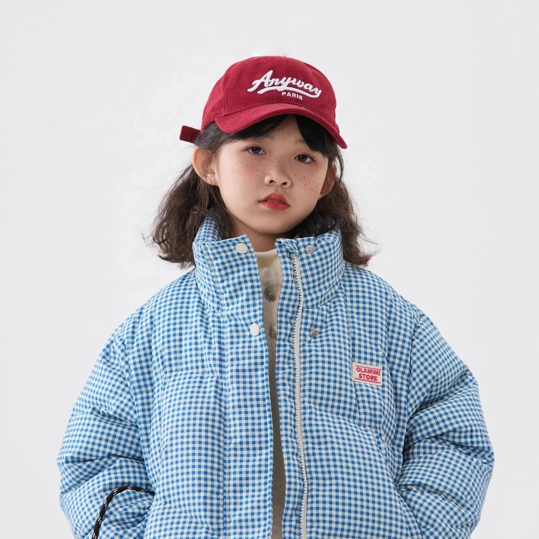 2026 New Winter Toddlers Girls Cotton-padded Coats Korean Style Letter Printed Baby Kids Thicken Warm Outerwear