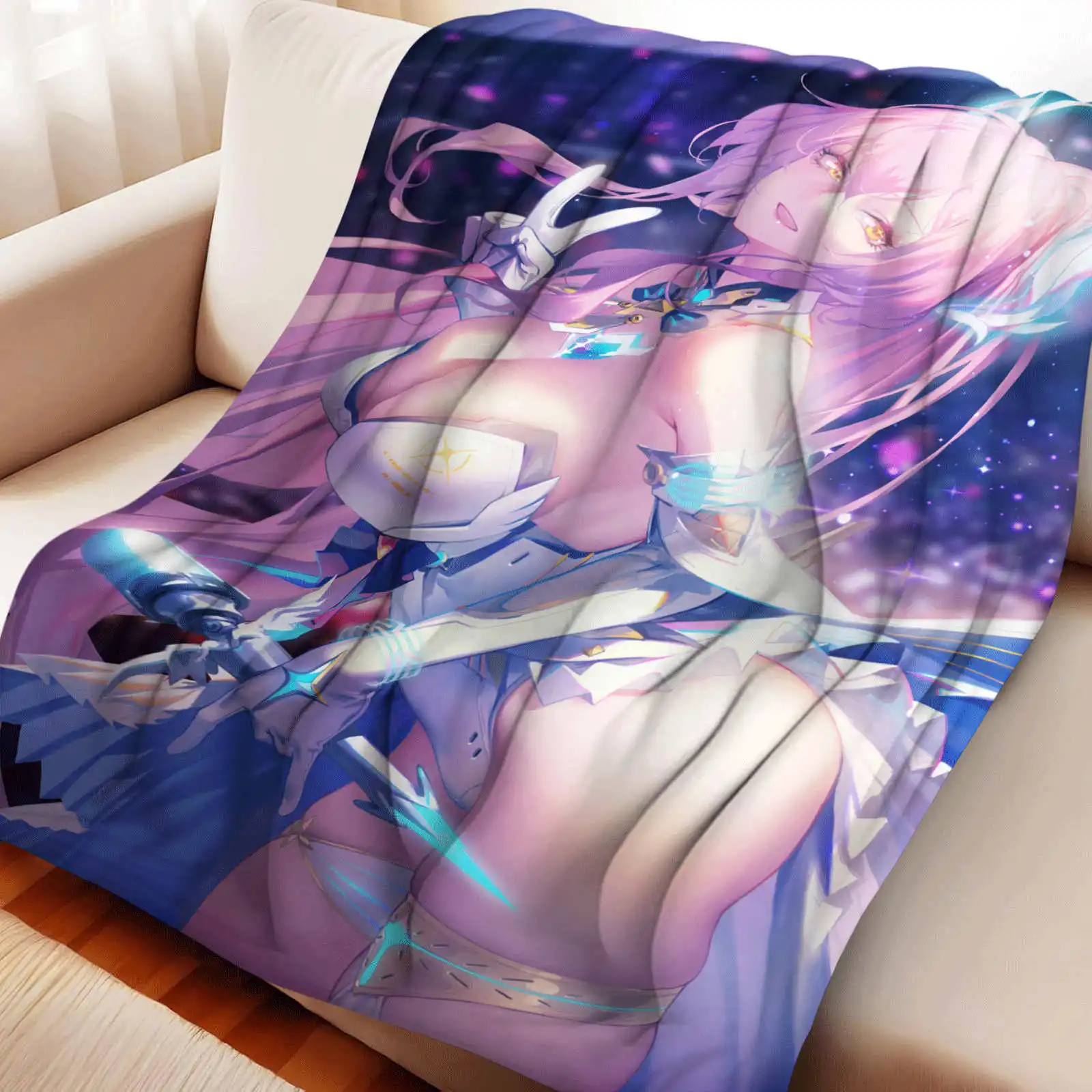 wuthering waves Flannel Blanket Lightweight Cozy Throw Blanket for Couch Sofa Bedroom Camping Kids Gift