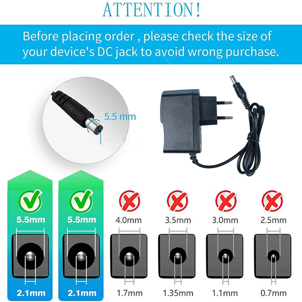 DC 5V 12V 24 V Adapter 5 12 24 Volt AC 110V - 220V chiếu Sáng Biến Áp 1A 2A 3A 4A 5A 6A 8A 10A Đèn Lái Cho Camera Quan Sát