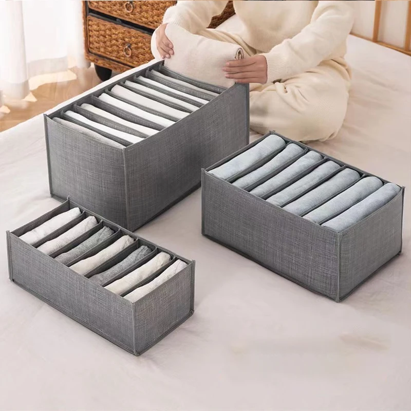 Closets Clothes Organizer Pants Jeans Storage Boxes Cabinet Wardrobe Clothes Organizer Drawers Separator Boxes