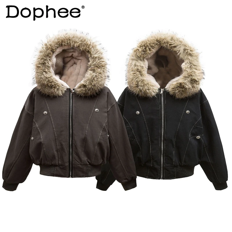 

Fashion Street Style Men's 2025 Winter New Trendy Metal Buckle Design Chic Parkas Men's Thickened Warm Handsome Hooded Parkas