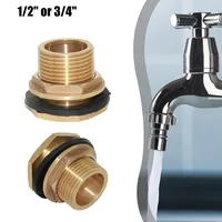 1pc Water Butt Water Tank Tap Bucket Connector Watering Equipment Water Storage Rain Barrels Brass Tap Click-Lock Fittings