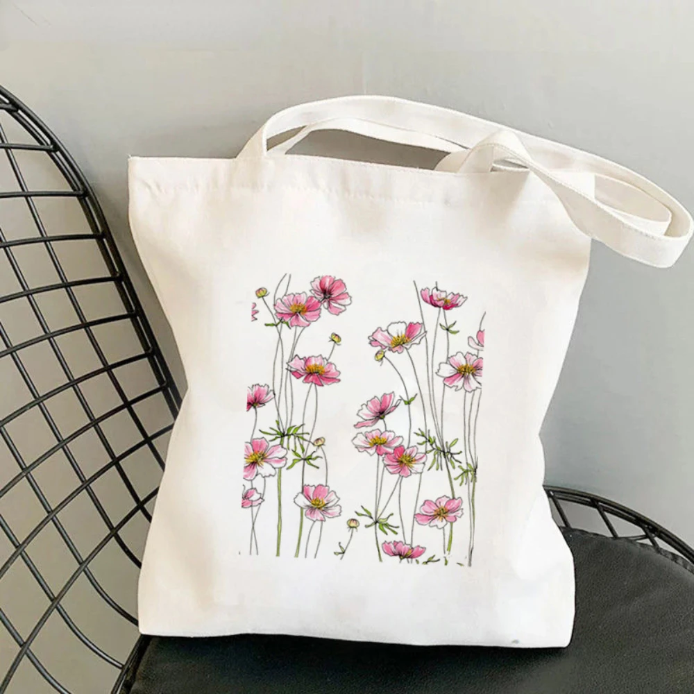 

Watercolor Clustered Purple Lavender Floral Canvas Tote Bag Soft Handbag For Daily Commute And Casual Outdoor Use