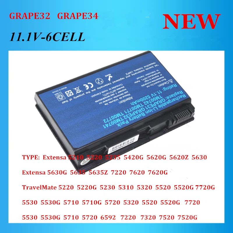 

Аккумулятор для ноутбука ACER LC.BTP00.005 LC.BTP00.006 LC.BTP00.011 TM00741 TM00742 TM00751 23.TCZV1.004 AK.006BT.018 AK.008BT.054