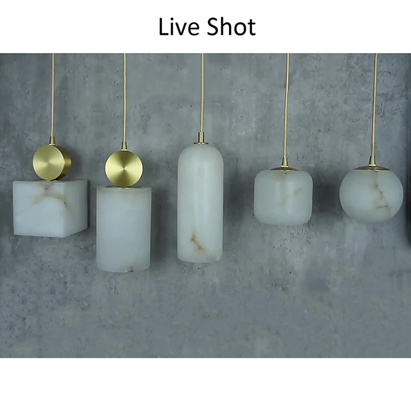 Modern Creative Home Interior Decoration Ceiling Lights Room Dining Table Light Living Room Natural Marble Led Pendant Lamp image 4