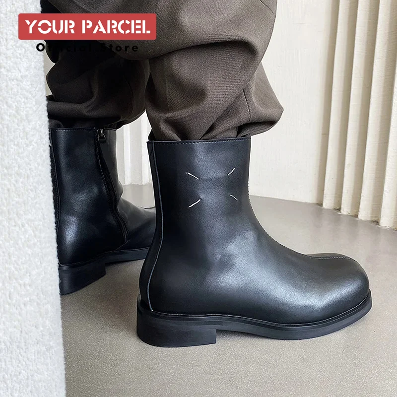 Original Mading boots for men leather soft top short boots collection line design Chelsea boots British style high-end feeling