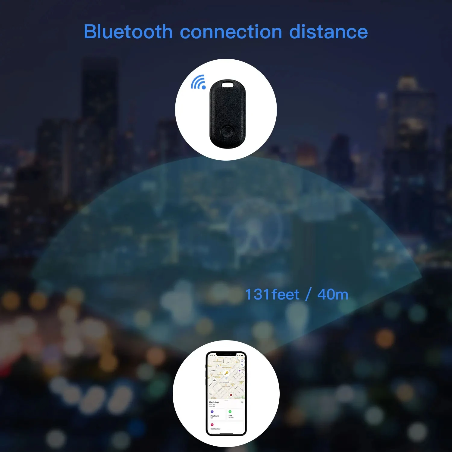 Smart Bluetooth GPS Locator Works With Apple Find My APP,Smart Tracker Anti-lost Device Mini Finder Global Positioning