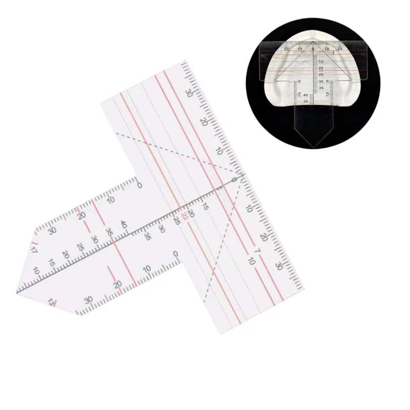 

Dental T-Shape Guide Plate for Teeth Arrangement Denture Work Ruler for Drawing Alignment Orthodontic Symmetry Measurement Tool