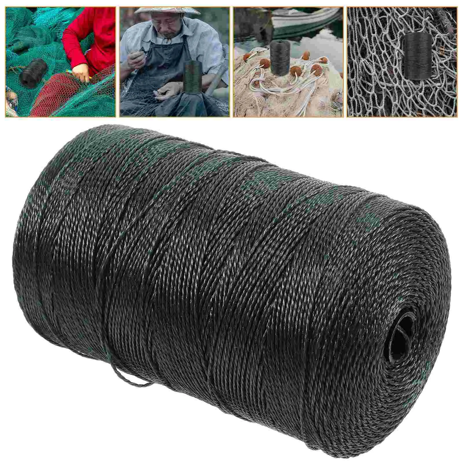 Linha de reparo de rede de pesca de fio de nylon Corda de juta de viagem Corda de macrame Correia trançada