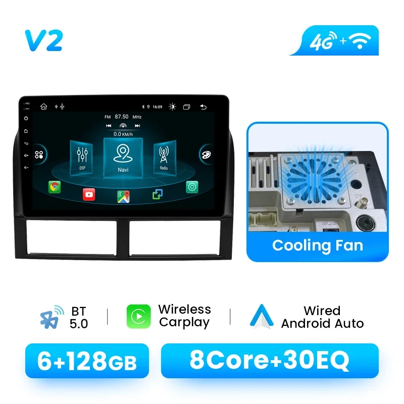 XONRICH AI Draadloze CarPlay Voor Android14 Auto Radio voor Jeep Grand Cherokee II WJ 1998-2004 Multimedia Navi Stereo IPS GPS