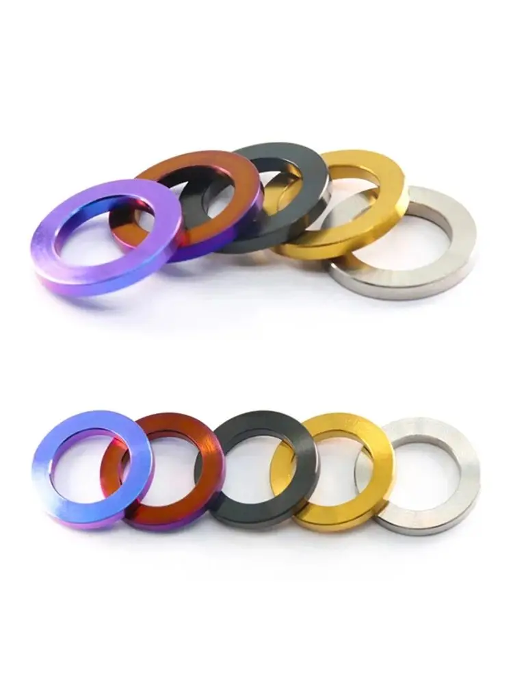 AliExpress 1PCS GR5 Titanium Alloy Flat Washer M4 M5 M6 M8 M10 DIN912 Flat Spacer Gaskets For Bicycle Motorcycle Car Cycling Accessories