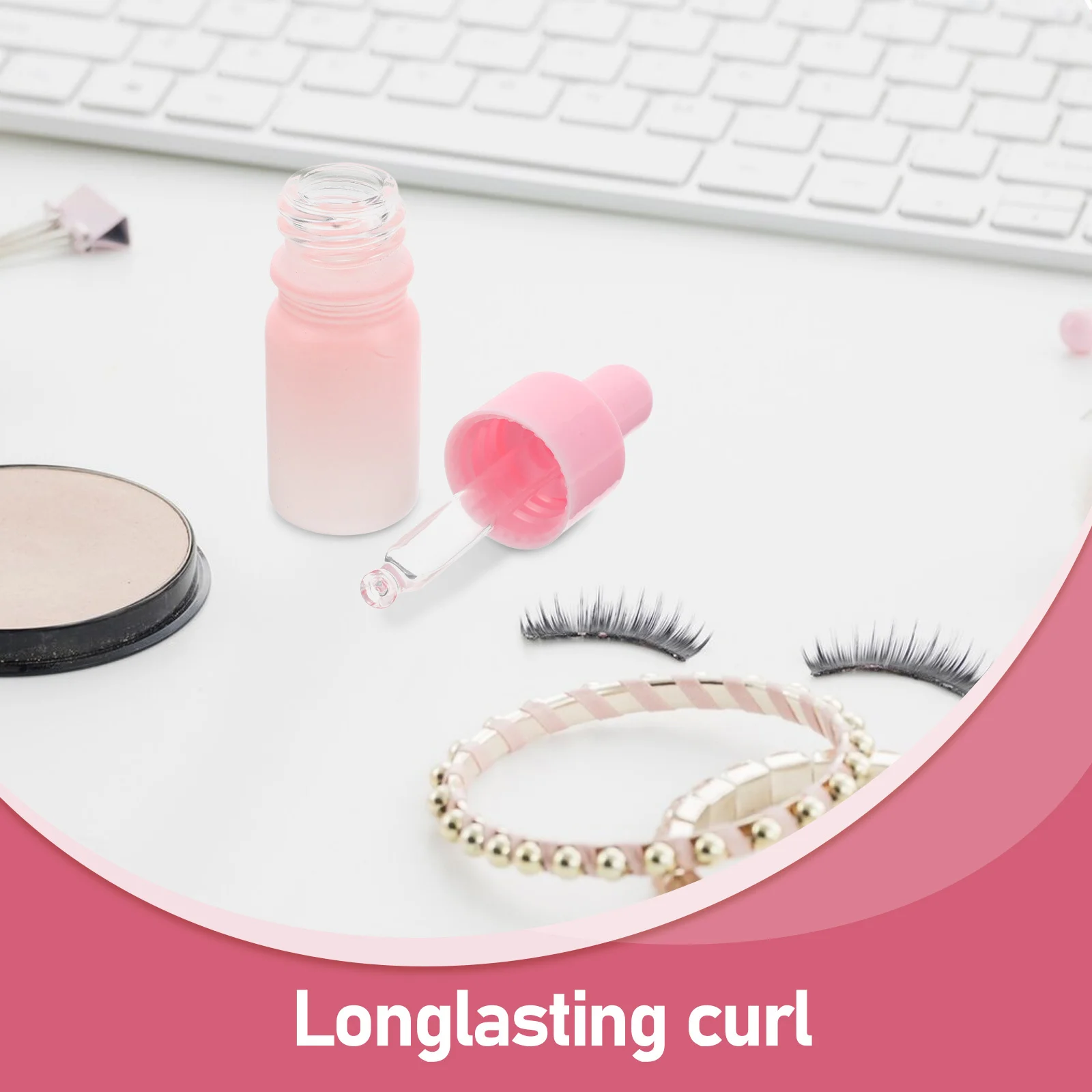 Selante de extensão de cílios, revestimento à prova d'água de longa duração para cílios cacheados, fortes e sedosos, fórmula à base de queratina para uso diário e