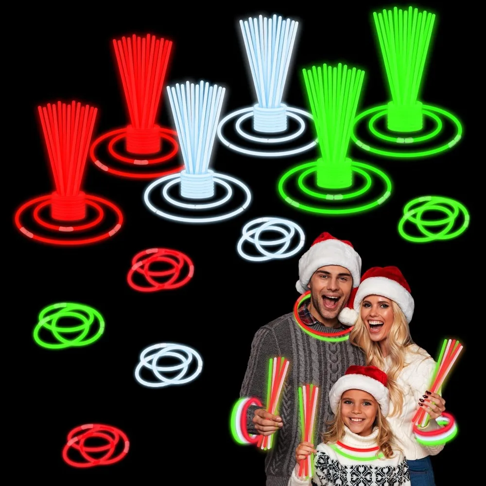 

Christmas Glow Sticks Toys Gifts for Kids 72 PCS, Xmas Party Favors Stocking Goodie Bag Stuffers for Toddler, Light up Necklace